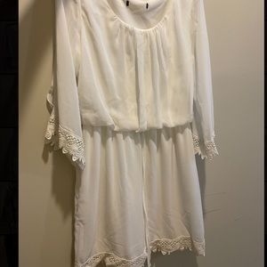 Long Sleeve Laced Dress with Holes in the Arms
